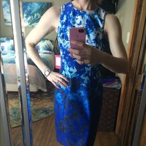 Vince camuto lines dress with back zipper